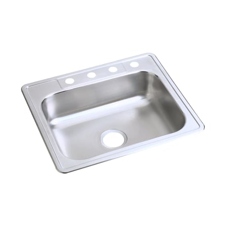 Elkay Dayton Stainless Steel 25 X 22 X 6-9/16 Single Bowl Top Mount Sink DG125224